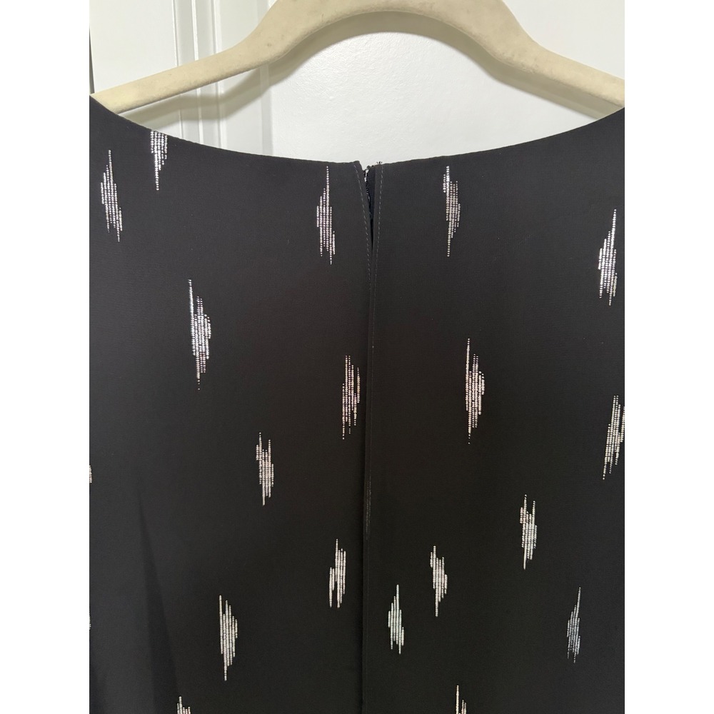 SLNY Womens Plus 18W Black Silver Metallic Capelet Sheath Cocktail Dress 9479502 - Picture 4 of 7